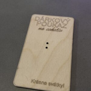 Dřevěné dárkové obaly a kartičky